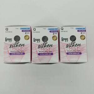 Leggs Sun Beige Q Silken Mist Ultra Sheer Leg Control Run Resistant